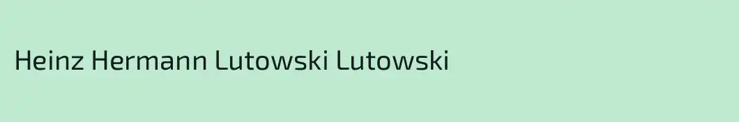Heinz Hermann Lutowski Lutowski